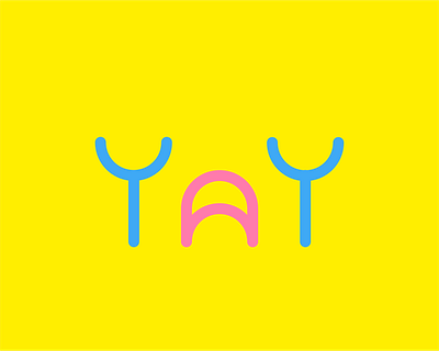 YAY emoji illustration typography