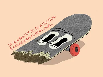 Broken Board Illustration art artwork design digital art illustration illustrator procreate skateboard skateboards the clash typography