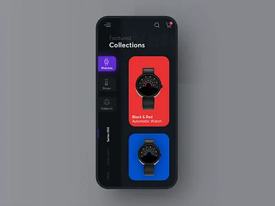Anicorn watches mobile - interaction concept animation interaction principle principleformac typography ui uidesign ux uxdesign