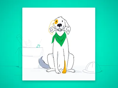 Wrike Feedback android brand identity design dog feedback illustration mobile vector wrike