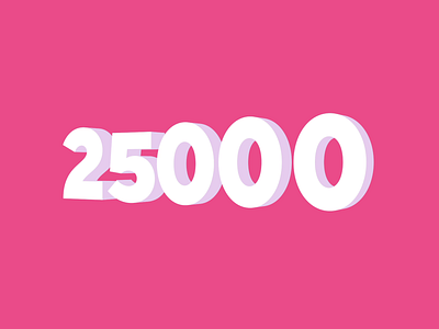 Celebrating 25K animated animated illustration animation design dribbble followers interaction microinteraction morphing motion design motion graphics transition