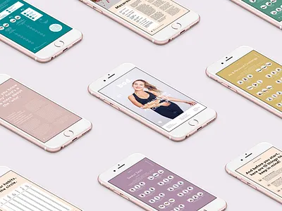 Page designs for Candice Bodington's fitness eBook. brand identity branding branding design business corporate identity design ebook ebook design ebook layout fitness fitness app graphic design guide identity identity design influencer pink ui women women empowerment