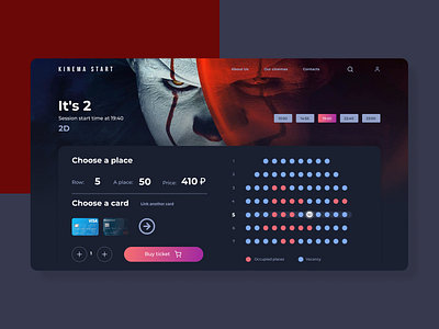 Cinema desktop #2 branding concept design flat minimal ui ux web webdesign website