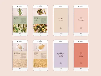 Social Media Templates for Give a Fork brand brand design brand identity branding design editorial food food blog graphic design identity identity branding layout online plantbased social social media vegan