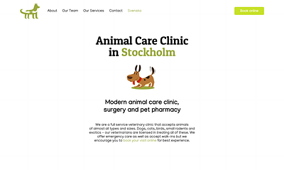 Website for a Vet Clinic front page ux vet veterinary web design website