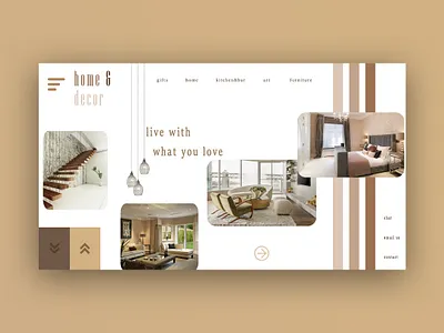 home decor branding design flat illustration trending typography ui ui design uiux ux web webdesign website website concept