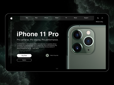 iPhone 11 Landing Page Design apple iphone landingpage