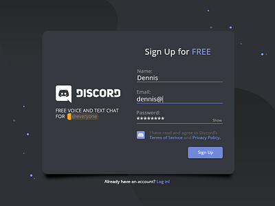 Daily UI #001 - Sign up (Alt version) dailyui sign up
