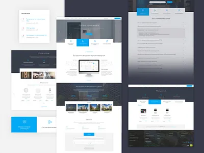B2B Website Concept alarm b2b blue cctv grey intercom iot system website