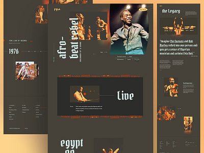 Fela Kuti Screens fela anikulapo kuti jazz music landing page nigeria shop tribute page uidesign uiux