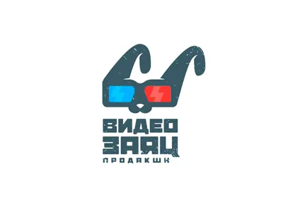 video bunny branding glasses hare logo movie production studio