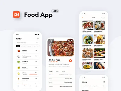 Mobile Design - Food App app app design application dailyui mobile mobile app mobile ui ui ui kit ux