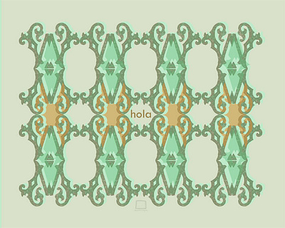 hola drawing hand line pattern textile