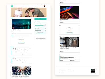 Talentry Referral App - The Newsfeed newsfeed redesign ui ux uxui
