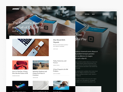 JAWBONE MAG blog branding content design digital editorial grid header images jawbone logo magazine news type typography ui web