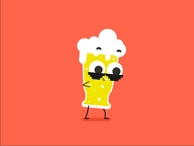 It's weekend again! animation beer character character design creative cute dance design gif illustration illustrator motion design simple vector