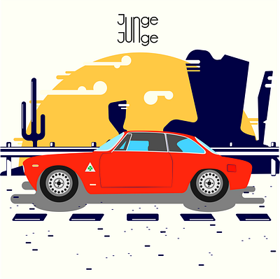 Alfa Romeo alfa romeo auto branding car design flat icon illustration illustrator minimal vector web