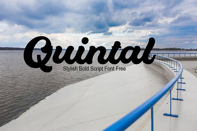 Quintal Stylish Bold Script Font Free font freebies freefont typogaphy