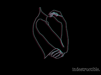 Indestructible art design graphic design illustration lineart woman