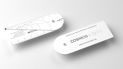 Card - ruler - concept 3d visualization business card concept design graphic design paper print