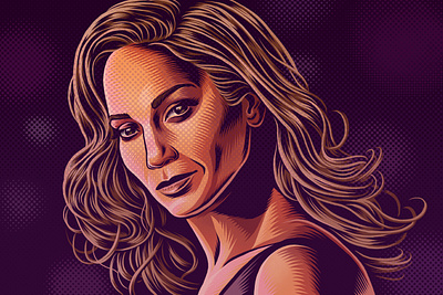 Jennifer Lopez Portrait drawing hustlers illustration j.lo jennifer lopez mario movie portrait ringer the ringer zucca