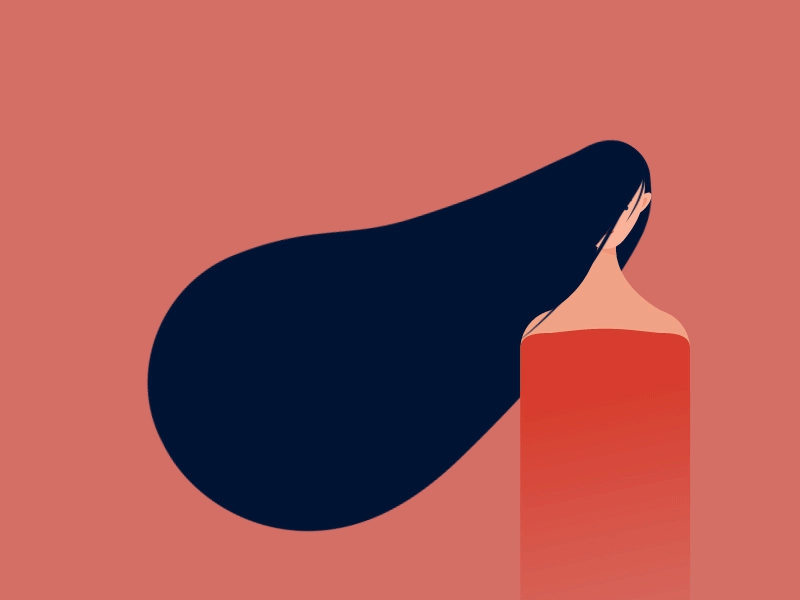 Girl abstract animation character colorful design dribble happy illustration princess red sketch vector