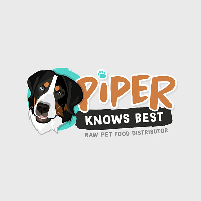 Piper Knows Best branding design dog illustration logo