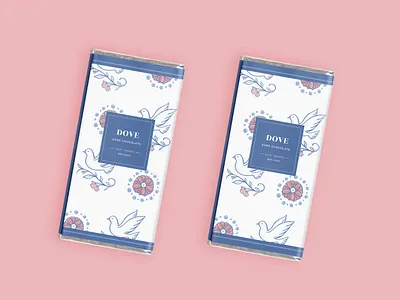 Dove Dark Chocolate - Wrapper Redesign chocolate coco dove procreateapp redesign weekly warm up wrapper