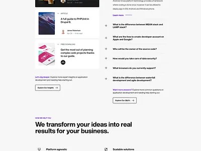 Digital Agency - Application Development - Solution articles case studies clean colorful design desktop filters flat illustration minimal modern navigation questions rocket simple vector