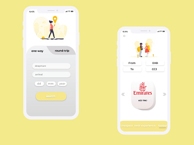 Ticket Booking App UI app design flat illustration minimal type ui uiux ux