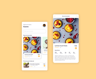 Dessert App card approach design desserts digital dribble mobile app design mobile design mobile ui ui visual design