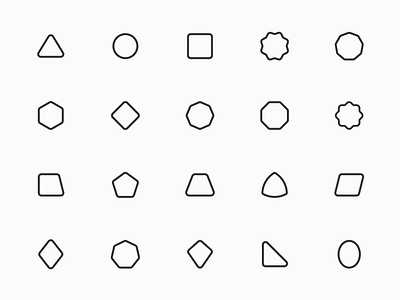 Myicons — Geometric, Shapes vector line icons essential icons flat icons icon design icon pack icons icons design icons pack interface icons line icons myicons ui ui design ui designer ui icons ui kit ui pack ui set web design web designer web ui