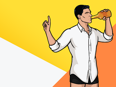 Sterling Archer from Archer Vector Art art artist drawing graphic design graphic designer graphics logo logo design logo designer mac macbook macbook pro vector vector art vector design vector drawing vector graphics vector illustration