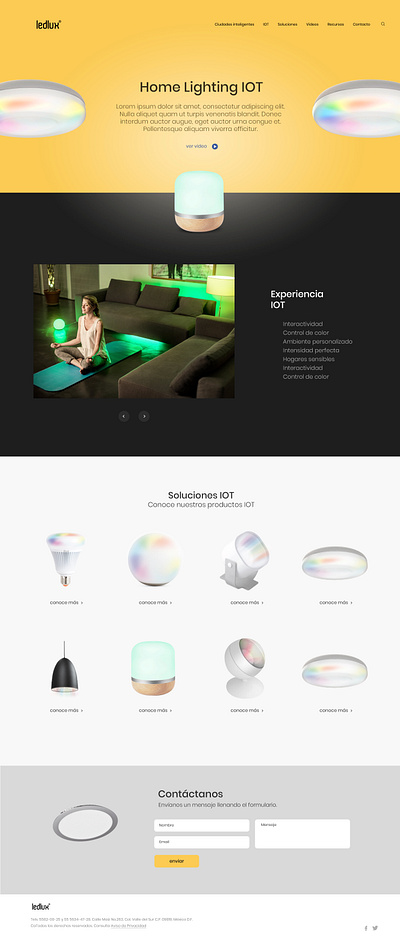 Productos IOT experimental iot light lightning lights new products ui uidesign ux web