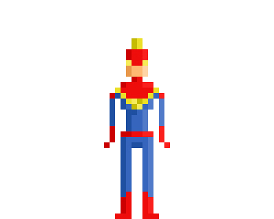 Captain Marvel captain marvel comics illustration marvel pixel pixel heroes pixelart pixels