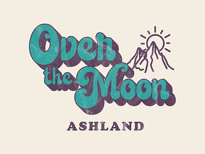 Ashland 70s apparel apparel design ashland band band merch clothing desert design illustration merch mountain over the moon shirt texture vector vintage