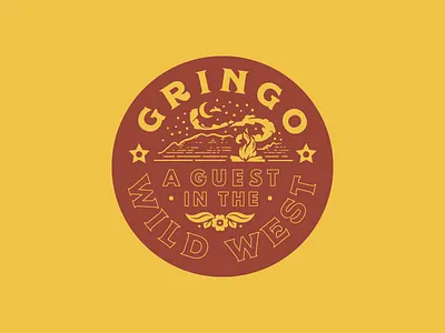 A Guest in the Wild West badge design graphic illustration vector