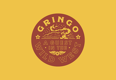 A Guest in the Wild West badge design graphic illustration vector