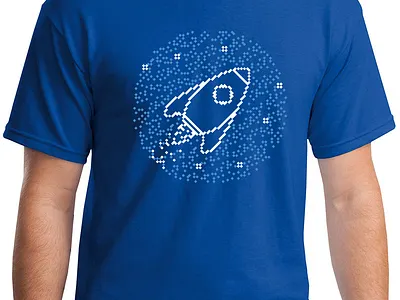 Activate Conference T-Shirt 2color pixelated rocket shirt stars tshirt