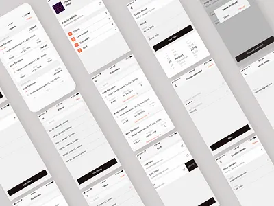 Filters & transactions app application branding coffee design e commerce filter loyalty program minimalism mobile sketch transactions ux vector