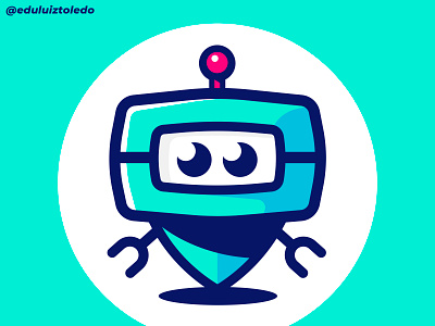 Cute little robot... color design design art designer eduardo toledo illustration illustrator layout logo robot vector webdesign