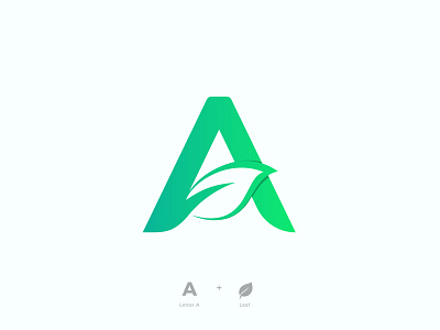 Letter A a branding branding design design designer eco green icon leaf letter logo logo design logo designer mark minimal nature organic plant simple symbol