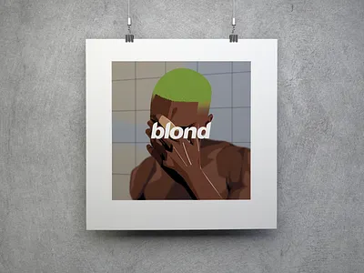 Blond Frank Ocean Digital Art Poster album art digital art frank ocean graphic design hip hop illustration music poster