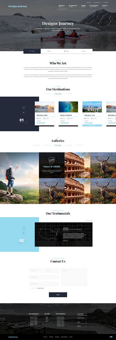 Designs Journey travel agency travel website ui trand uidesign ux website