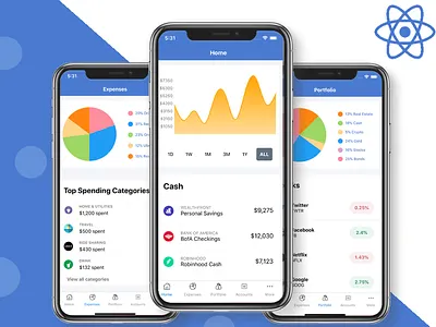 Mobile Finance UI Kit bank chart dashboad dashboard design dashboard ui finance finance app finances financial investment investments investor mobile mobile app development mobile templates money money app porfolio real estate stocks