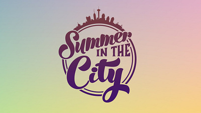 Event Logo badge badge logo city cityscape logo summer typedesign vector