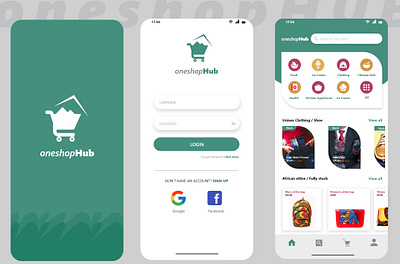 oneshopHub ecommerce app freelance designer mobile app design open for hire ui uiux design webdesign