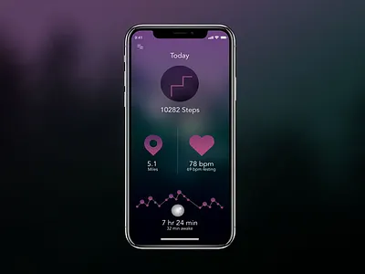 Activity Tracker activity tracker bpm concept dailyui 001 fitness miles sleep steps ui uidesign
