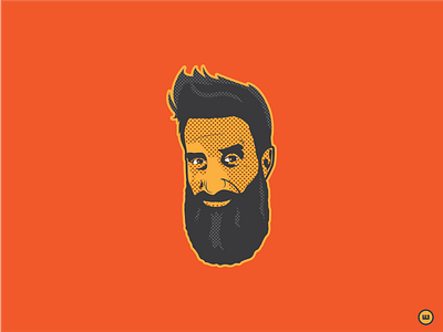 Self Portrait #2 beard design half tone halftone illustration pop art portrait portrait art portrait illustration retro portrait self branding self portrait smile vector vector art vector artwork vector illustration vector portrait