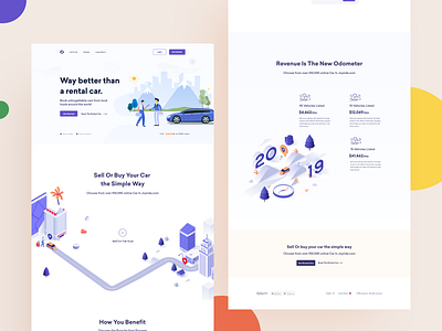 joyride | Landing page agency app branding business clean design flat illustration landing page minimal startup typography ui ux vector